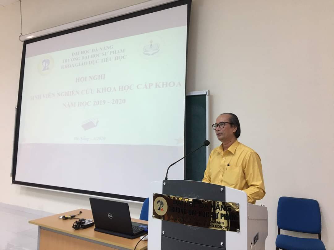 Trưởng khoa GDTH TS. Hoàng Nam Hải phát biểu khai mạc Hội nghị SV NCKH năm học 2019 - 2020